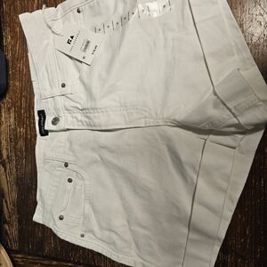 White Jean Shorts